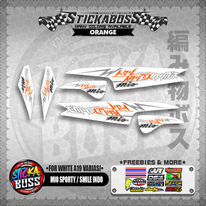 MIO SPORTY / SMILE INDO STICKER DECALS ( FOR WHITE A19 VARIASI )【WITH FREEBIES】