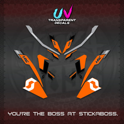 CLICK V2 UV TRANSPARENT DECALS (SCOTTxHRC DESIGN)STICKER KITS By STICKABOSS