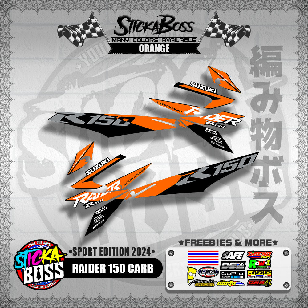 RAIDER 150 CARB DECALS ( SPORT EDITION 2024 )【WITH FREEBIES】