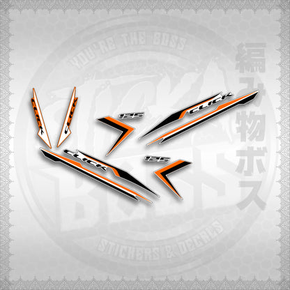 STICKER DECALS for CLICK 125 V3 (CV324NSTIN) By STICKABOSS (SOFIE LAMINATED WATERPROOF)