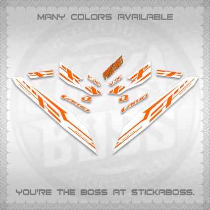 CLICK V3 FOR WHITE VARIO DECALS (2026 V3E 001 DESIGN)STICKER DECALS By STICKABOSS