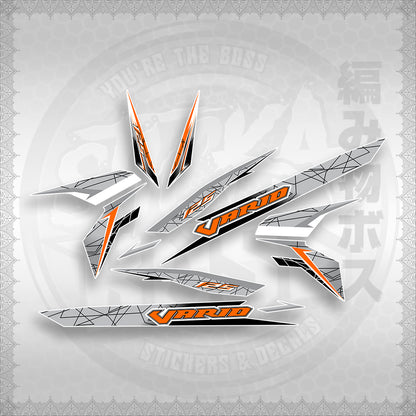 STICKER DECALS for CLICK 125 V3 (CV3VASTTEDEFOWH) By STICKABOSS (SOFIE LAMINATED WATERPROOF)