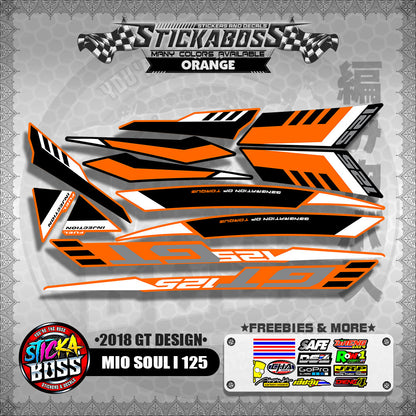 MIO SOUL i 125 DECALS ( 2018 GT DESIGN ) 【WITH FREEBIES】