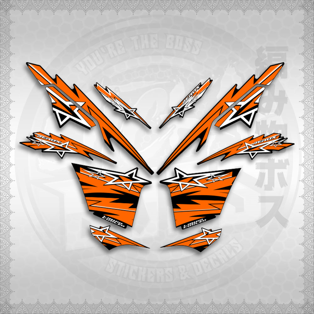 STICKER DECALS for AEROX V3 ALPHA TURBO INDO (AVRSTST01) By STICKABOSS (SOFIE LAMINATED WATERPROOF)