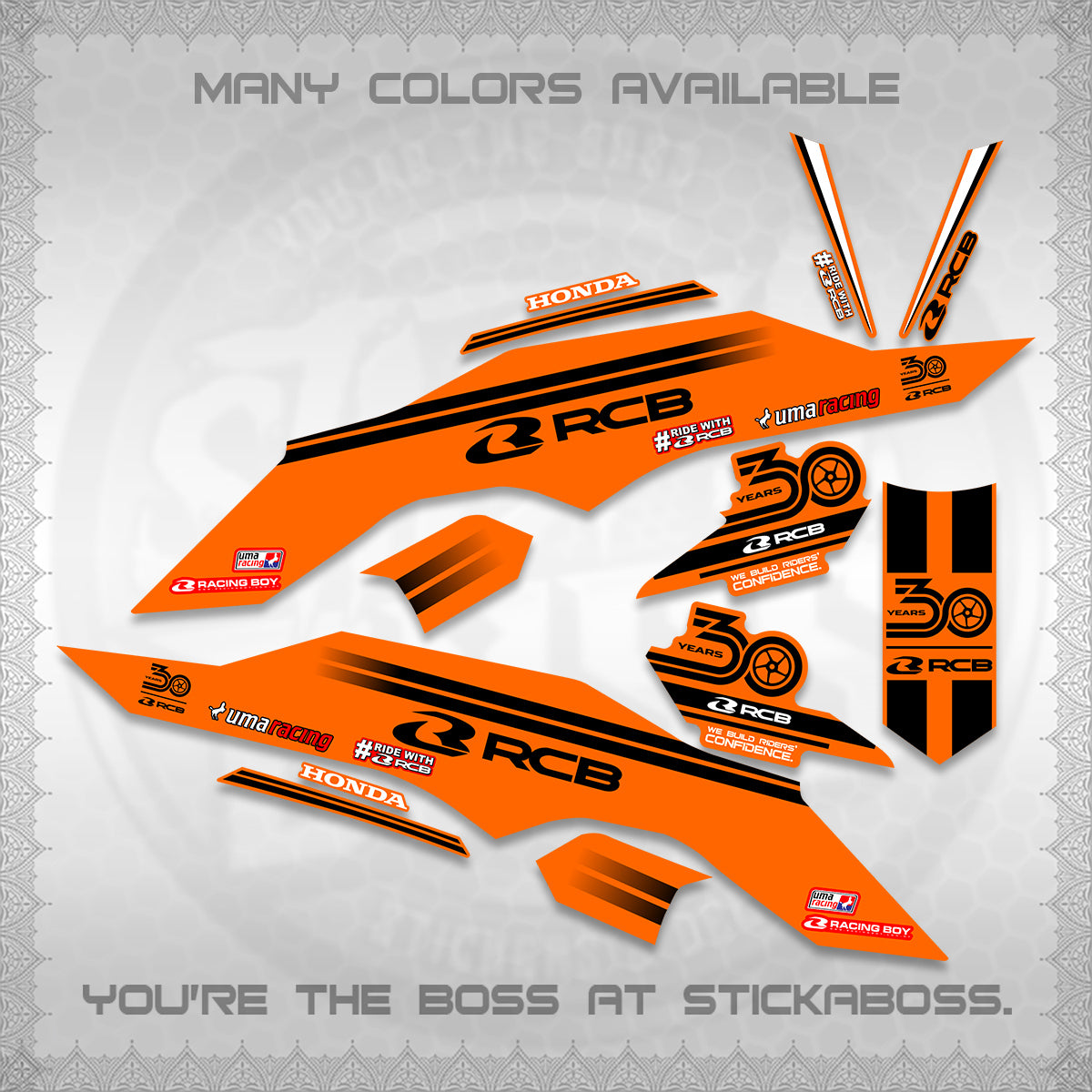 CLICK 125 V3 DECALS (2026 30TH ANNIVERSARY RACING DESIGN) STICKER DECALS By STICKABOSS