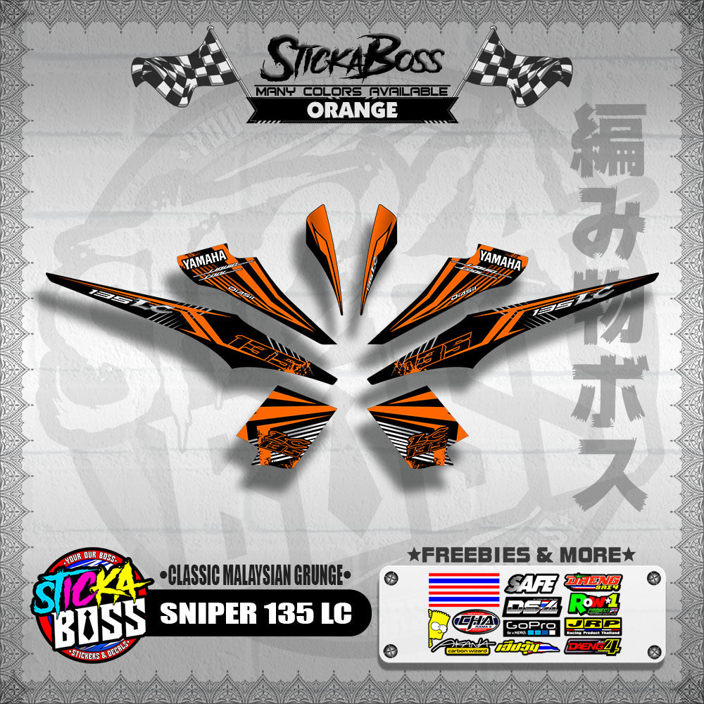 SNIPER 135 LC DECALS ( CLASSIC MALAYSIAN GRUNGE )【WITH FREEBIES】