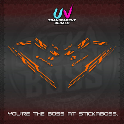 CLICK V3 UV TRANSPARENT VARIO DECALS (2026 V3E 001 DESIGN)STICKER KITS By STICKABOSS