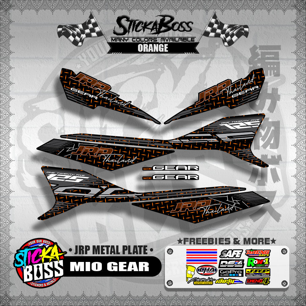 MIO GEAR DECALS ( JRP METAL PLATE )【WITH FREEBIES】