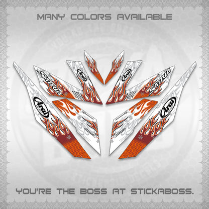 RAIDER 150 Fi FOR WHITE SATRIA DECALS(ARAI API NEW TERBARU VIRAL ELEGAN)STICKER DECALS By STICKABOSS