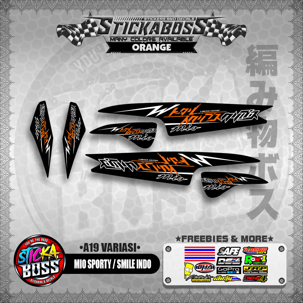 MIO SPORTY / SMILE INDO STICKER DECALS ( A19 VARIASI )【WITH FREEBIES】