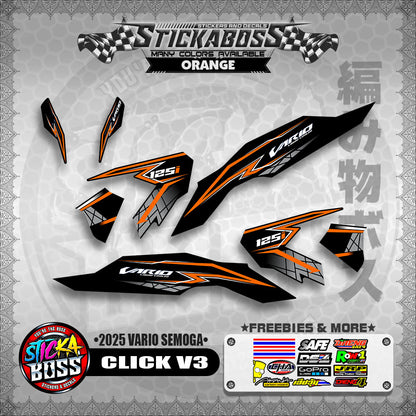CLICK V3 INDO STICKER DECALS ( 2025 VARIO SEMOGA  )【WITH FREEBIES】