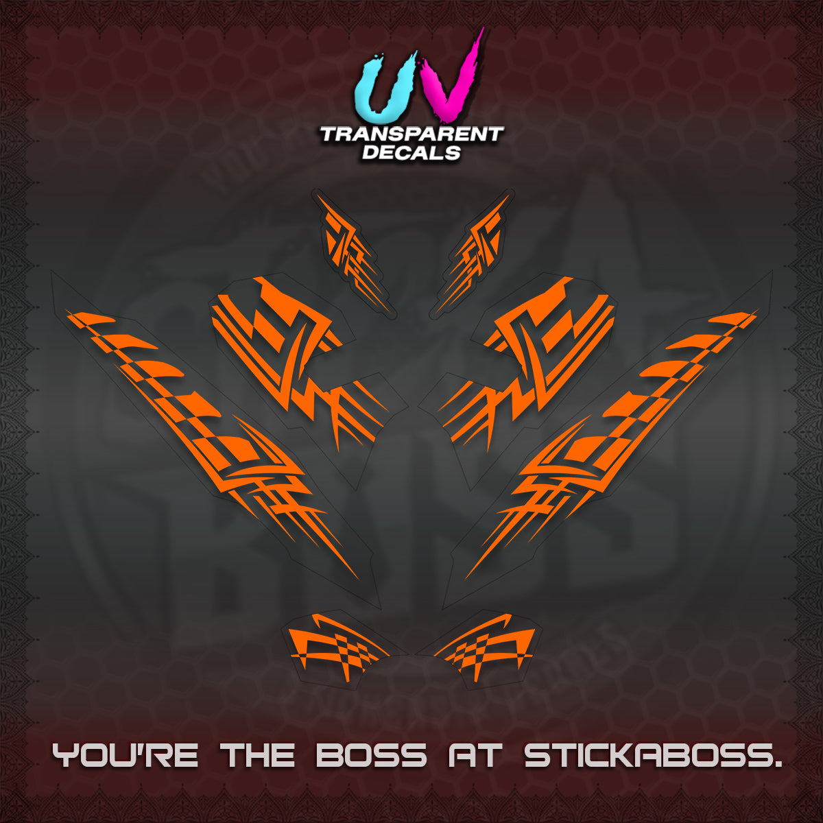 CLICK 125 V3 VARIO INDO-MALAY UV TRANSPARENT DECALS (2026 TRIBAL LINES DESIGN) STICKER DECALS By STICKABOSS