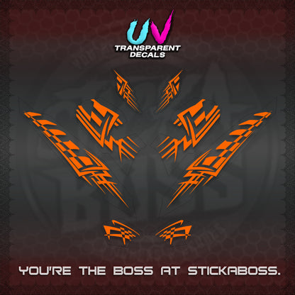 CLICK 125 V3 VARIO INDO-MALAY UV TRANSPARENT DECALS (2026 TRIBAL LINES DESIGN) STICKER DECALS By STICKABOSS