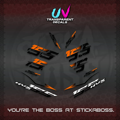 AEROX 155 V2 UV TRANSPARENT DECALS (2026 NVX VIETNAM) STICKER KITS BY STICKABOSS