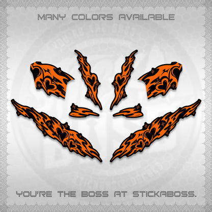 CLICK 125 V2 DECALS (2026 STRIPING HEART DESIGN) STICKER KITS BY STICKABOSS
