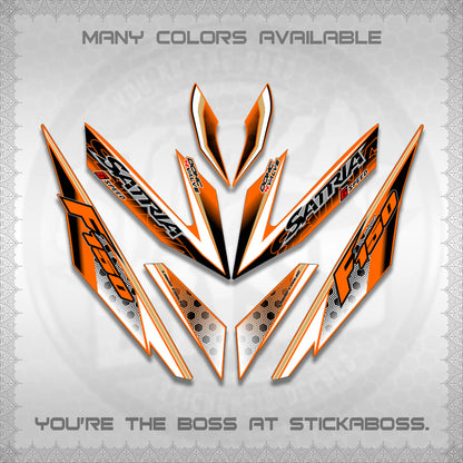 RAIDER 150 Fi SATRIA DECALS (NEW DESIGN 11 11)STICKER DECALS By STICKABOSS