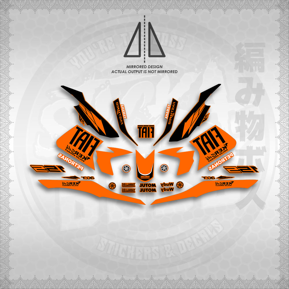 STICKER DECALS for SNIPER 155 (S155FIBIBI) By STICKABOSS (SOFIE LAMINATED WATERPROOF)