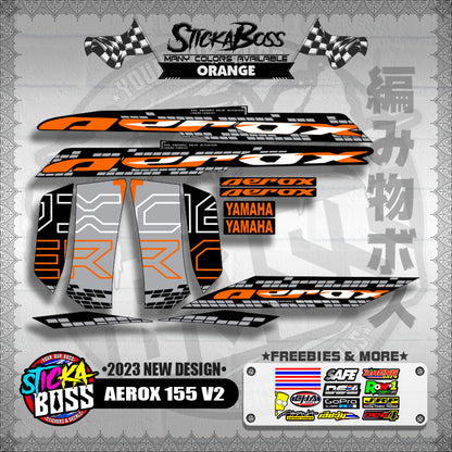 AEROX 155 V2 MALAYSIAN DECALS ( 2023 NEW DESIGN )【WITH FREEBIES】