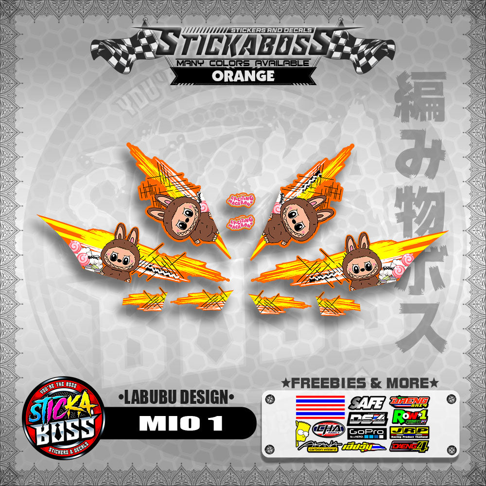 MIO 1 STICKER DECALS ( LABUBU DESIGN )【WITH FREEBIES】