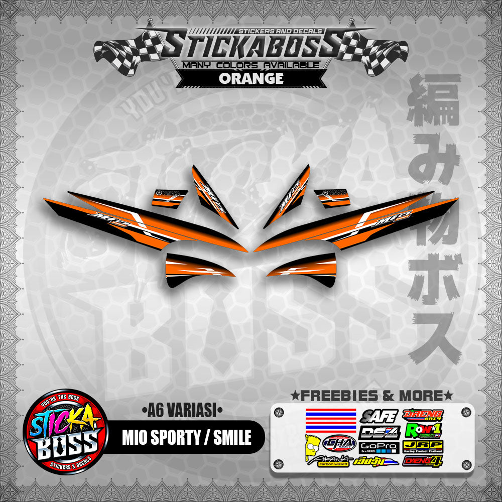 MIO SPORTY / SMILE INDO STICKER DECALS ( A6 VARIASI )【WITH FREEBIES】