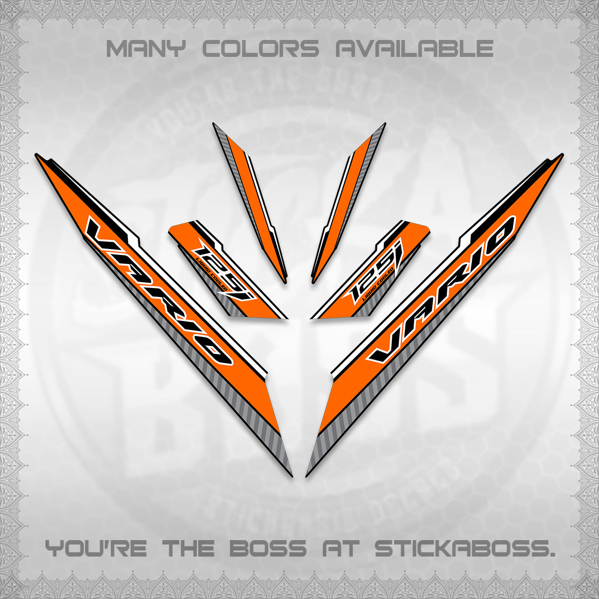 CLICK 125 V3 VARIO DECALS (2024 SV 12-A1 STYLE) STICKER DECALS By STICKABOSS