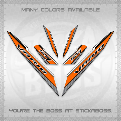 CLICK 125 V3 VARIO DECALS (2024 SV 12-A1 STYLE) STICKER DECALS By STICKABOSS
