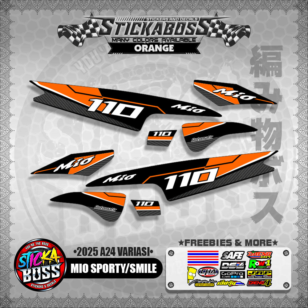 MIO SPORTY/SMILE INDO STICKER DECALS ( 2025 A24 VARIASI )【WITH FREEBIES】