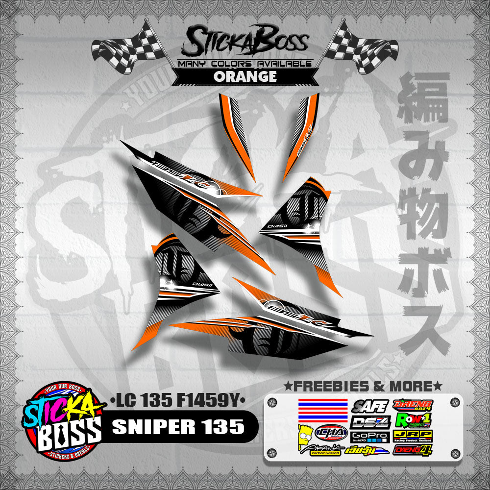 SNIPER 135 DECALS ( LC 135 F1459Y )【WITH FREEBIES】