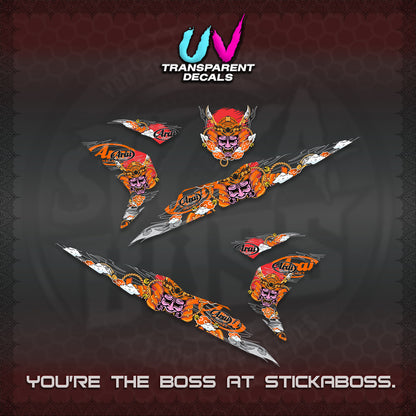 BEAT FI V2 INDO UV TRANSPARENT DECALS (2026 NEW SAMURAI MOTIF) STICKER KITS BY STICKABOSS