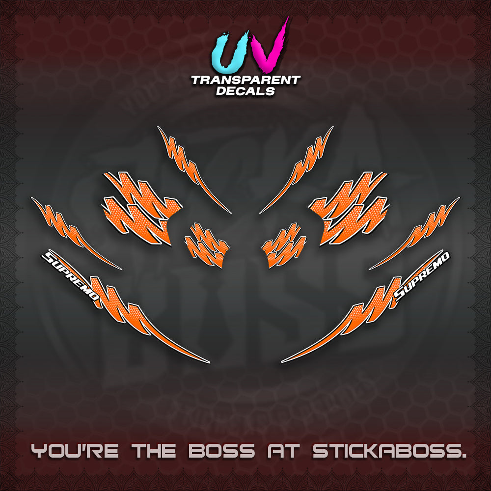 ADV 160 UV TRANSPARENT STRIPING(1 TONE PUTREA VIRDIAN) STICKER DECALS By STICKABOSS