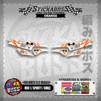 MIO 1 / SPORTY / SMILE INDO STICKER DECALS ( FOR WHITE A23 VARIASI) 【WITH FREEBIES】