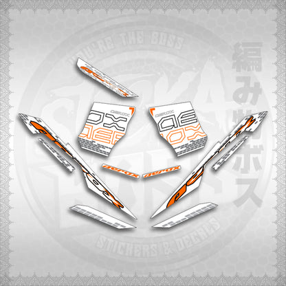 STICKER DECALS for AEROX V3 ALPHA TURBO INDO FOR WHITE (AV3NVBLDE) By STICKABOSS (SOFIE LAMINATED WATERPROOF)