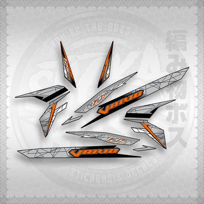 STICKER DECALS for CLICK 125 V3 ( CV3VASTTEDE ) By STICKABOSS (SOFIE LAMINATED WATERPROOF)