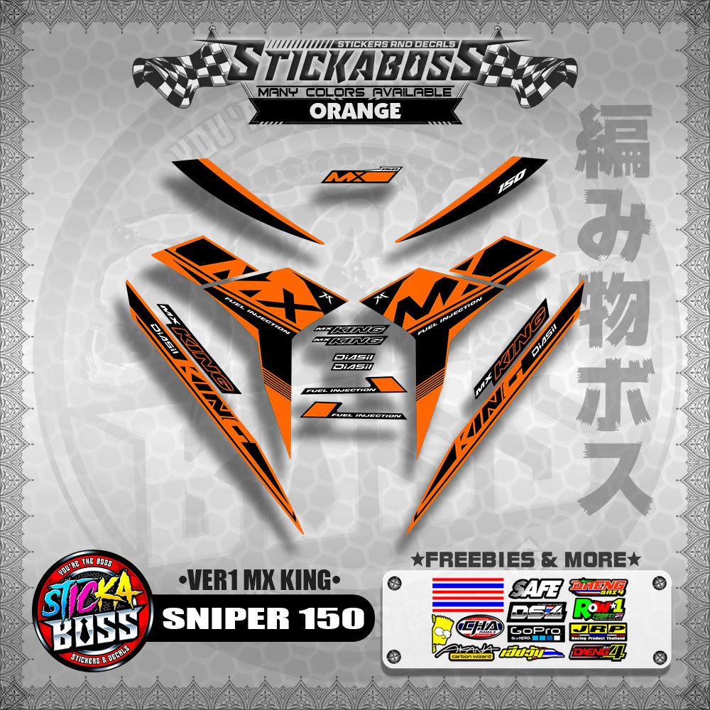 SNIPER 150 DECALS ( VER1 MX KING )【WITH FREEBIES】MALAYSIAN CONCEPT/Y15ZR/EXCITER 150