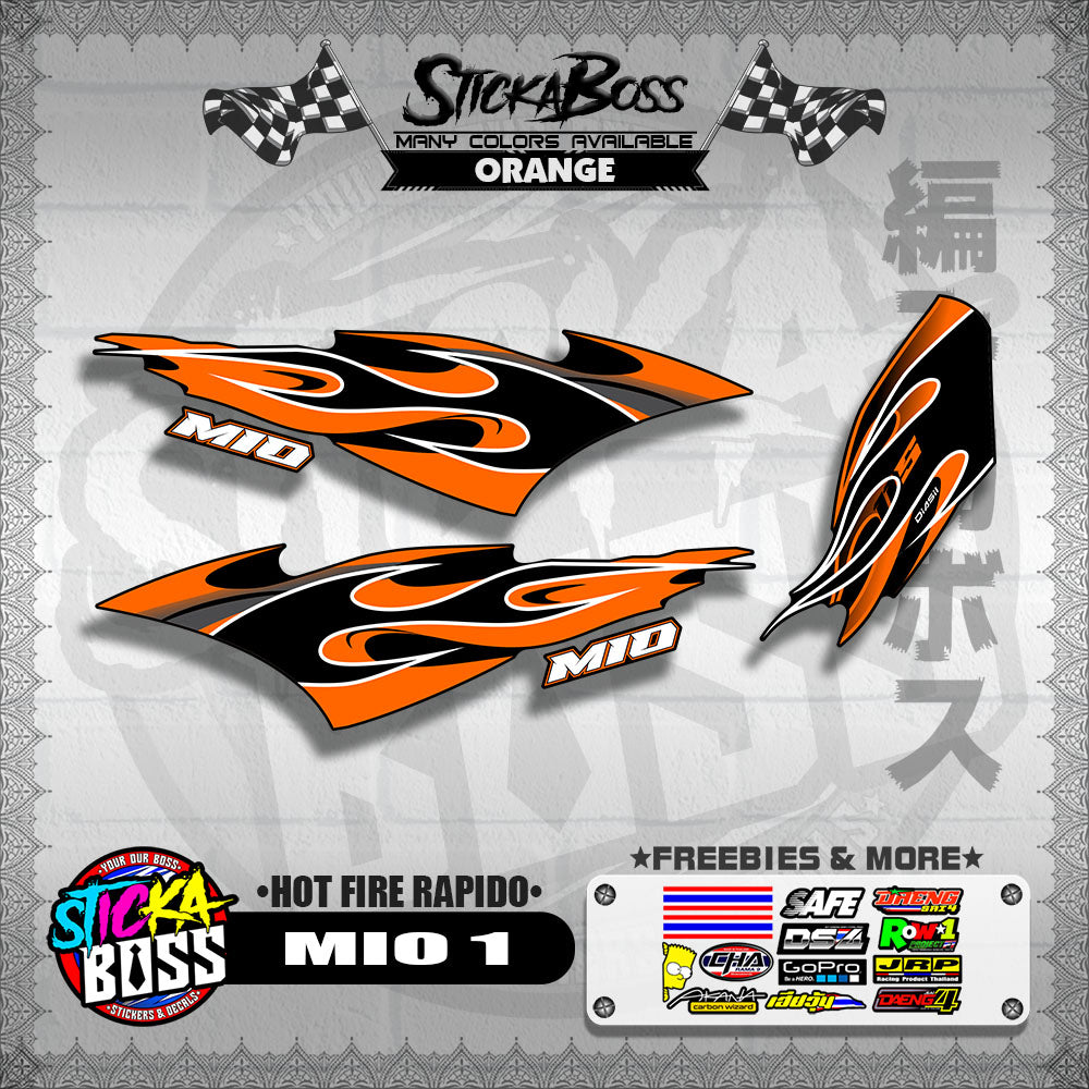 MIO 1 DECALS ( HOT FIRE RAPIDO )【WITH FREEBIES】