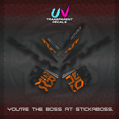 AEROX V2 NVX UV TRANSPARENT DECALS (2024 NEW 001 DESIGN) STICKER DECALS By STICKABOSS
