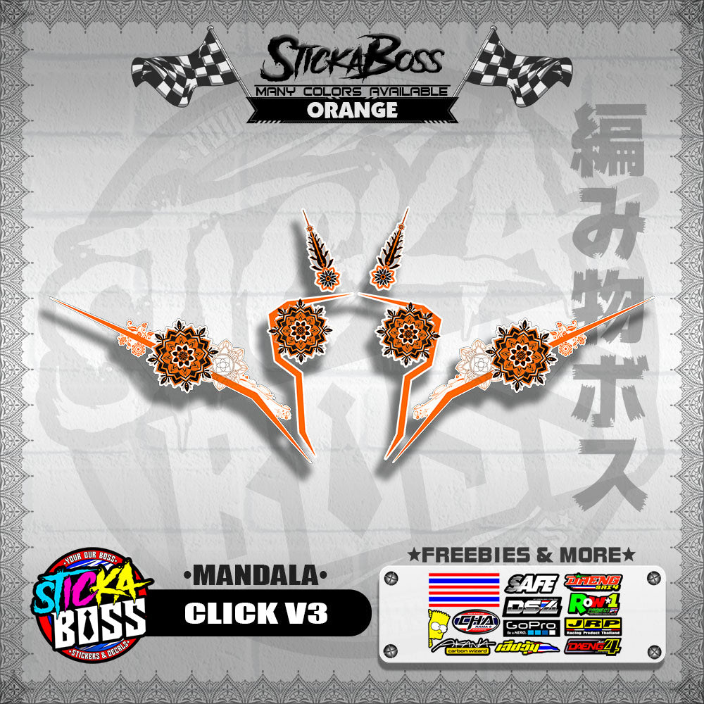 CLICK V3 DECALS ( MANDALA )【WITH FREEBIES】