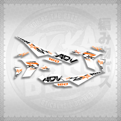 STICKER DECALS for ADV 160 (ALXOMINFOWH) By STICKABOSS (SOFIE LAMINATED WATERPROOF)