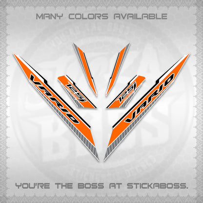 CLICK 125 V3 VARIO FOR WHITE DECALS (2024 SV 12-A1 STYLE) STICKER DECALS By STICKABOSS