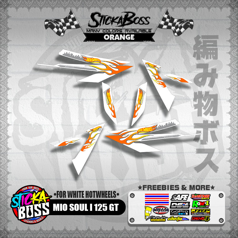 MIO SOUL I 125 GT DECALS ( FOR WHITE HOTWHEELS )【WITH FREEBIES】