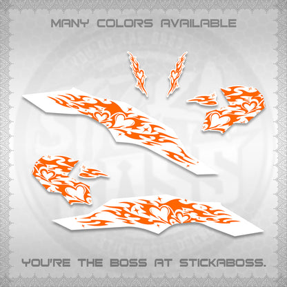 CLICK 125 V3 FOR WHITE DECALS (2026 TRIBAL HEART DESIGN) STICKER KITS BY STICKABOSS