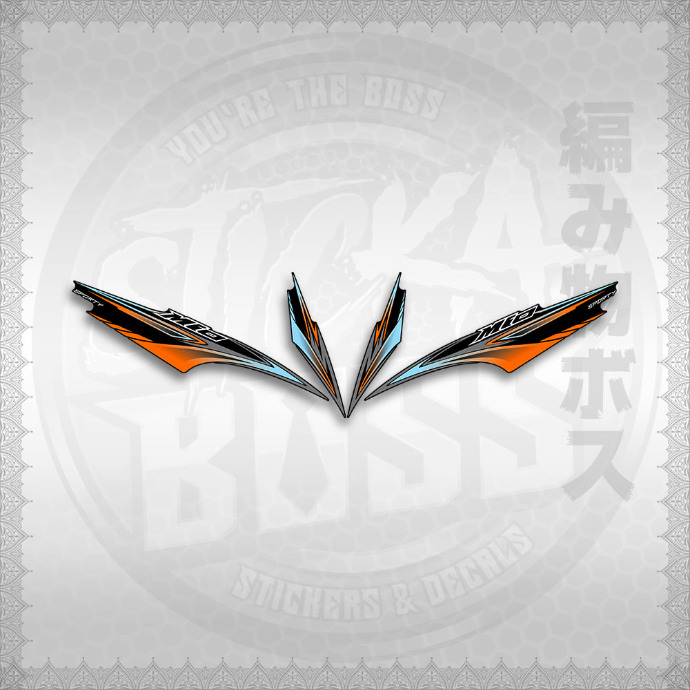 STICKER DECALS for MIO SPORTY / SMILE INDO (MSPMOA4) By STICKABOSS (SOFIE LAMINATED WATERPROOF)