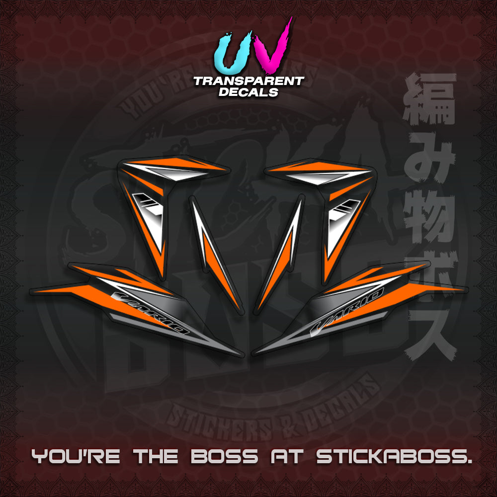 【PREMIUM UV PRINT】CLICK 125 V3 INDO CONCEPT ( TRANSPARENT SLASH BLADE VARIO ) STICKER DECALS By STICKABOSS