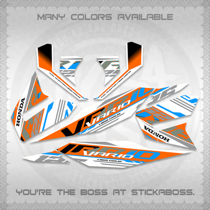 CLICK 125 V4 MALAY VARIO FOR WHITE DECALS (2026 VV12 DESIGN) STICKER KITS BY STICKABOSS