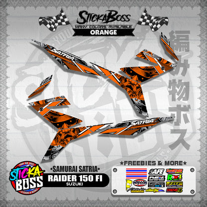 RAIDER 150 FI DECALS ( SAMURAI SATRIA )【WITH FREEBIES】