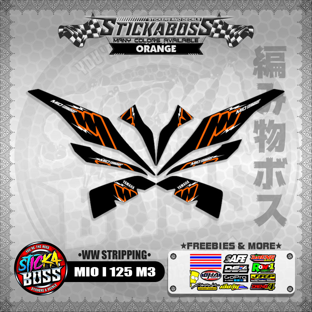 MIO I 125 M3 STICKER DECALS ( WW STRIPPING )【WITH FREEBIES】