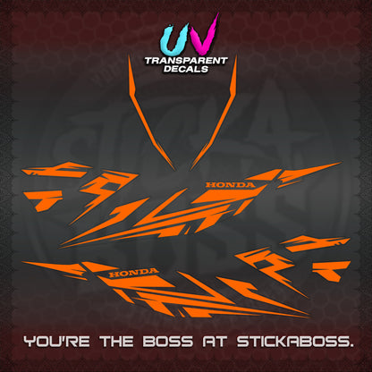CLICK 125 V4 UV TRANSPARENT DECALS (2026 MINIMAL 001 DESIGN)STICKER DECALS By STICKABOSS