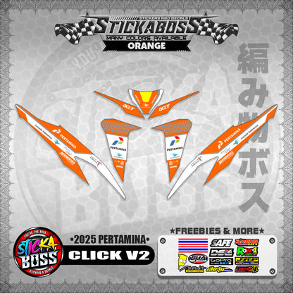 CLICK V2 STICKER DECALS ( 2025 PERTAMINA )【WITH FREEBIES】