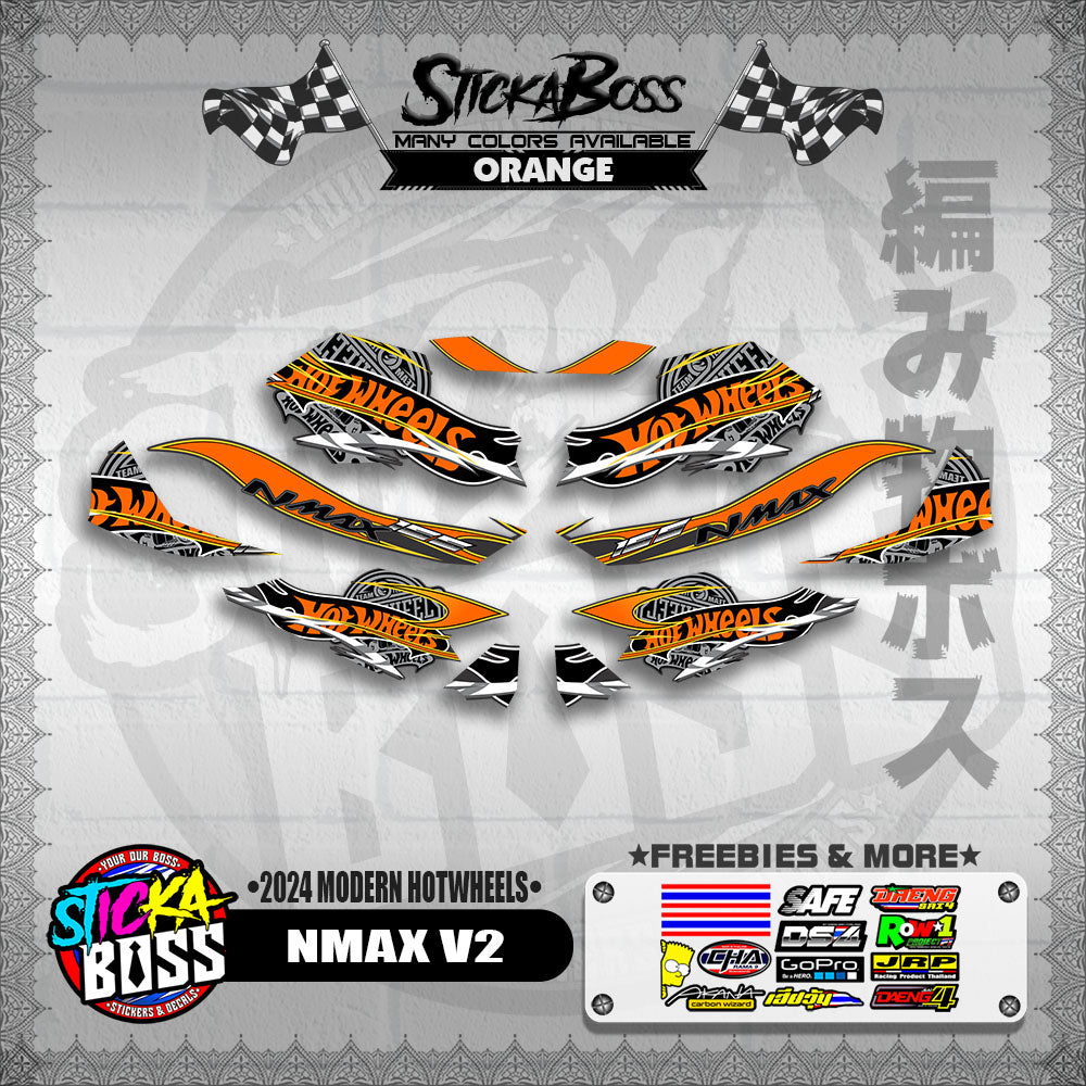 NMAX V2 DECALS ( 2024 MODERN HOTWHEELS )【WITH FREEBIES】
