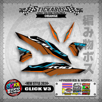 CLICK V3 MALAYSIAN CONCEPT STICKER DECALS ( NEW STYLE 2024 )【WITH FREEBIES】
